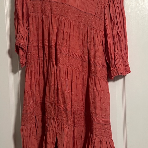 Rust Bohemian Mini Dress - Picture 2 of 3